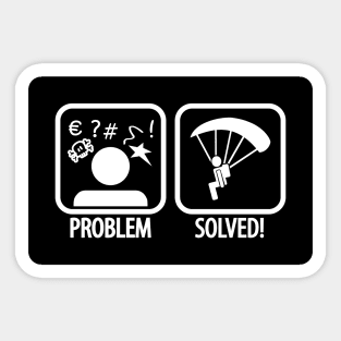 Problem Solved Skydiving Sticker